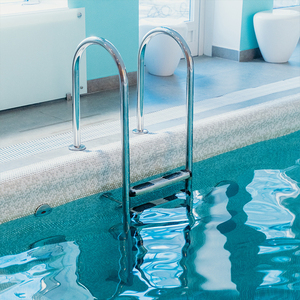 Escalera para Piscina de Acero Inoxidable Pulido Serie <span class=keywords><strong>SU</strong></span> Water Faery 304 316 con Acabado Decorativo para Villas de Lujo - Product Image 6