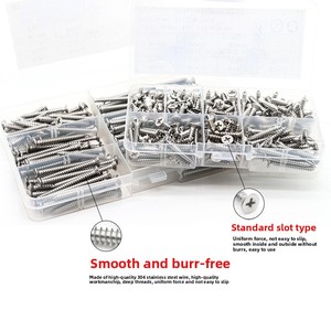 Kit de Accesorios para el Hogar de Acero Inoxidable 304, Juego Completo de Tornillos Autorroscantes de Cabeza Plana y Cabeza Avellanada, en Caja - Product Image 3
