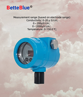 BetteBlue 316L Capteur 4-20mA+HART 1-5000µS/cm 2.0MPA Conductimètre antidéflagrant TDS/Salinité NPT3/4 Testeur de qualité de l'eau