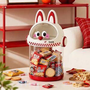 Cute Cartoon Snack Storage Container With Flip Top Lid Large Capacity Desktop Organizer For Party Food Storage - Product Image 1