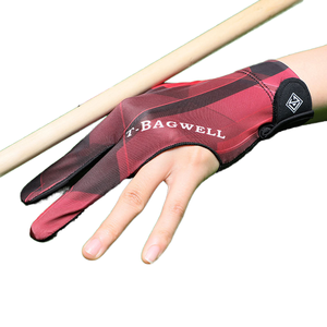 Guantes de Billar de 3 Dedos Transpirables y Duraderos OEM, Guantes de Billar para Mano Izquierda/Derecha, Guantes de Snooker de Secado Rápido, Guantes Deportivos de Poliéster con Cierre de Gancho y Bucle - Product Image 1