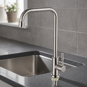 Stainless Steel Black <b>Brushed</b> Modern Rotating Chrome Kitchen Mixer Taps LT-278 Single Hole <b>Deck</b> Mounted Sink Faucets Aerated 5 - Product Image 3
