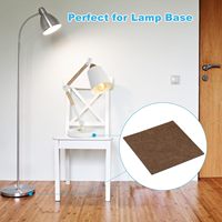 Base de Fieltro para Lámparas de 2 mm de Grosor, Cuadrada, Antideslizante, Antiarañazos, con Adhesivo Suave, para Lámparas, Muebles, Manualidades