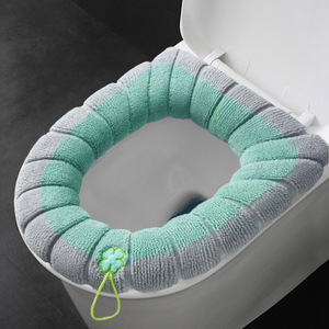 Funda de asiento de inodoro estilo nórdico con asa, funda de asiento de inodoro de punto grueso en forma de O, lavable, con diseño de calabaza. - Product Image 5