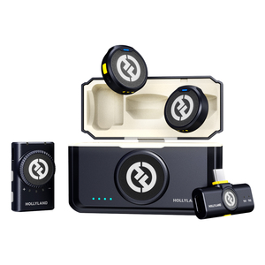 Hollyland Lark M2 Mini Combo Version <strong>Wireless</strong> Lavalier <strong>Microphone</strong> 300m Range 10H Life <strong>Wireless</strong> <strong>Microphone</strong> - Product Image 1