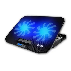 Coolcold — plaque de refroidissement pour ordinateur portable de jeu 1200 tr/min, refroidisseur, deux ventilateurs, ports USB pour pc portable