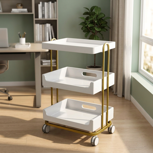 Chariot de beauté multifonctionnel ABS pour salon de beauté, étagère mobile pour spa - Product Image 1