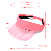 Visera personnalisé transparent plastique protection UV soleil golf chapeau vide plage tennis visière casquette pour sports extérieur pêche voyage