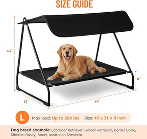 Wholesale Elevated Dog Bed Breathable Cooling Raised Dog <b>Cot</b> Luxury Pet Bed With Adjustable Canopy In Outdoor And Indoor Yard - Product Image 6