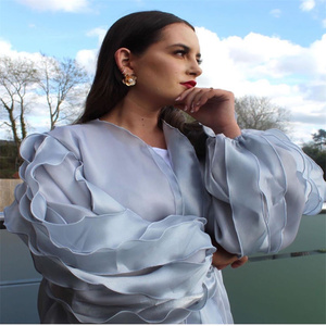 Exclusivo Swing Ajuste perfecto Color Verano Abaya Dubai Elegante Vestido largo Interior <span class=keywords><strong>Falda</strong></span> blanca 5 colores Mujeres musulmanas Abaya - Product Image 1