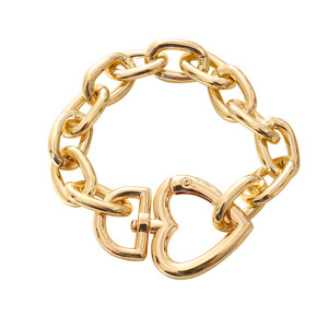 Collier pendentif réglable en forme de cœur avec chaîne épaisse rétro exagérée pour accessoires de bijoux féminins - Product Image 5