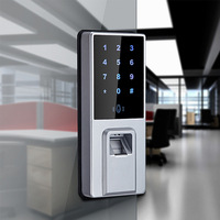 Système intelligent de contrôle d'accès tout-en-un pour porte de bureau double Serrure par mot de passe en alliage de zinc WiFi sans perçage de câblage