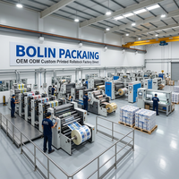 Film en rouleau laminé imprimé sur mesure avec structures en matériaux flexibles et spécifications d'emballage