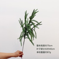 Pommes de pin artificielles, branches et feuilles de sapin chinois, feuilles pour arrangements floraux sur le thème de la forêt, décoration de chambre d'hôtel