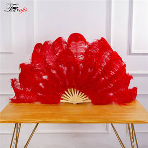 Lago Azul pluma de avestruz colorido atrapasueños Burlesque plumas ventiladores para carnaval casa decoración del Partido de la mascarada de rendimiento - Product Image 2
