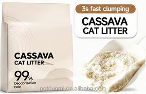 Litière pour chat en tapioca de fabrication OEM, agglomération rapide, sans poussière, écologique, vente en gros - Product Image 1