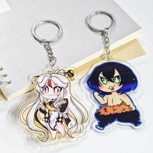 Custom Printed Kawaii Cartoon Style Acrylic <b>Keychain</b> Bulk Transparent Plastic <b>Anime</b> <b>Keychain</b> Charm - Product Image 2