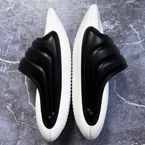 Kadınlar için Yastıklı Kauçuk Tabanlı PU Üst Kısım Peep Toe Terlikler, Kaymaz Tabanlı, Yaz Kış Modası Trendi - Product Image 5