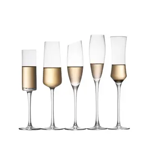 Luxury custom cup logo wedding champagne set flutes tumbler glass goblets Crystal Bubble170/180/260 m Drinking champagne glasses