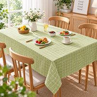 Nappe rectangulaire moderne à carreaux verts HUIHE pour table à manger, décoration de cuisine et de maison