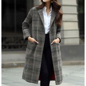 <strong>Womens</strong> <strong>Plus</strong> <strong>Size</strong> Clothing Autumn <strong>Plus</strong> <strong>Size</strong> <strong>Women's</strong> <strong>Coat</strong> Plaid Long <strong>Coat</strong> <strong>Women's</strong> Tweed <strong>Coat</strong> Casual Solid Quantity <strong>Waterproof</strong> Key - Product Image 3