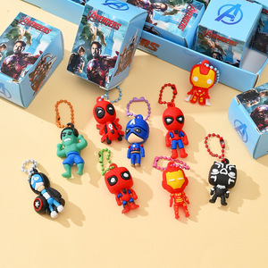 24 piezas/set Llaveros de los Vengadores de <span class=keywords><strong>Marvel</strong></span>, Caja Sorpresa de Capitán América y Iron Man, Colgante de Muñeco de Dibujos Animados de Moda para Bolsos, Juguete Infantil - Product Image 2