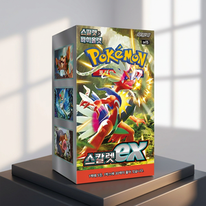 Nouvelle boîte scellée non ouverte de boosters Scarlet Violet EX coréens, cartes EX holographiques complètes, modèle DW00008, meilleur cadeau TCG pour les fans - Product Image 1