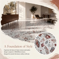 Dalles de terrazzo en pierre artificielle épaisses et résistantes à l'usure, design moderne pour hôtel, villa, appartement, sol, escalier