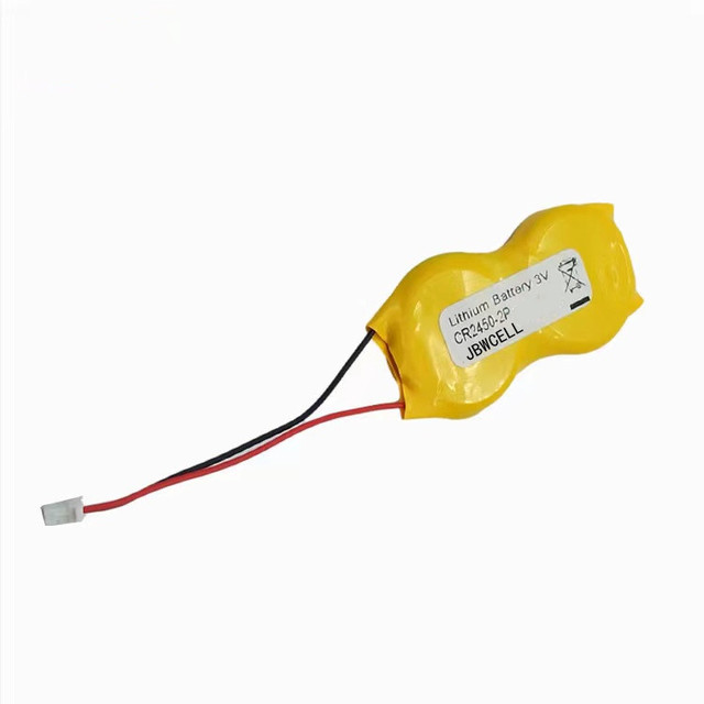 CR2450 Lithium 3V Button Cell Battery Pack 2P 1200mAh with Wires and Connector for Toys & Power Tools
