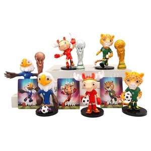 Figurines de mascotte de la Coupe du monde, figurines de stars du football, Messi, Ronaldo, Mbappé, Neymar, modèle d'exposition - Product Image 1