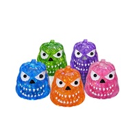 Jouet à presser tête de citrouille moche et mignonne, amusant, en forme de tête de citrouille, en sucre malté, jouet de décompression, cadeau décoratif d'Halloween