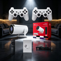 Projecteur de jeux le plus récent, 200 ANSI, home cinéma, 1080P, 36000+ jeux rétro classiques, double manette sans fil, projecteur de jeux intelligent
