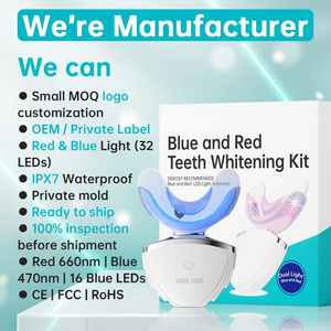 Kit de Blanqueamiento Dental con Luz Roja y Azul, Carga Inalámbrica, IPX7, Kit Dental para el Hogar, OEM/ODM, Marca Privada, Gel PAP sin Peróxido - Product Image 2