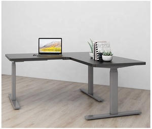 Tùy chỉnh 3 chân l-loại điện nâng bàn chân lớn lớp góc máy tính bàn khung thông minh nâng bàn văn phòng - Product Image 3