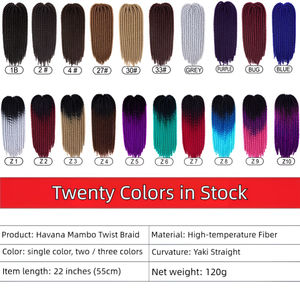 22-дюймовые афро-косички с пружинистыми локонами, двухслойные, из термостойкого волокна, машинная двойная сшивка, африканские косички «грязный хэви», цвет «Гавана» - Product Image 5