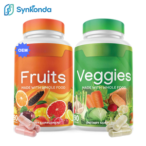 Cápsulas de Suplemento de Frutas y Verduras OEM, Más de 40 Frutas y Verduras Diferentes, Superalimentos Integrales, Alto Contenido de Betacaroteno, 90 Unidades - Product Image 1