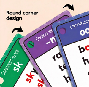 Cartes mémoire portables d'apprentissage phonétique en <span class=keywords><strong>anglais</strong></span> pour enfants, cartes d'apprentissage des règles transfrontalières, carte de visite pédagogique - Product Image 2
