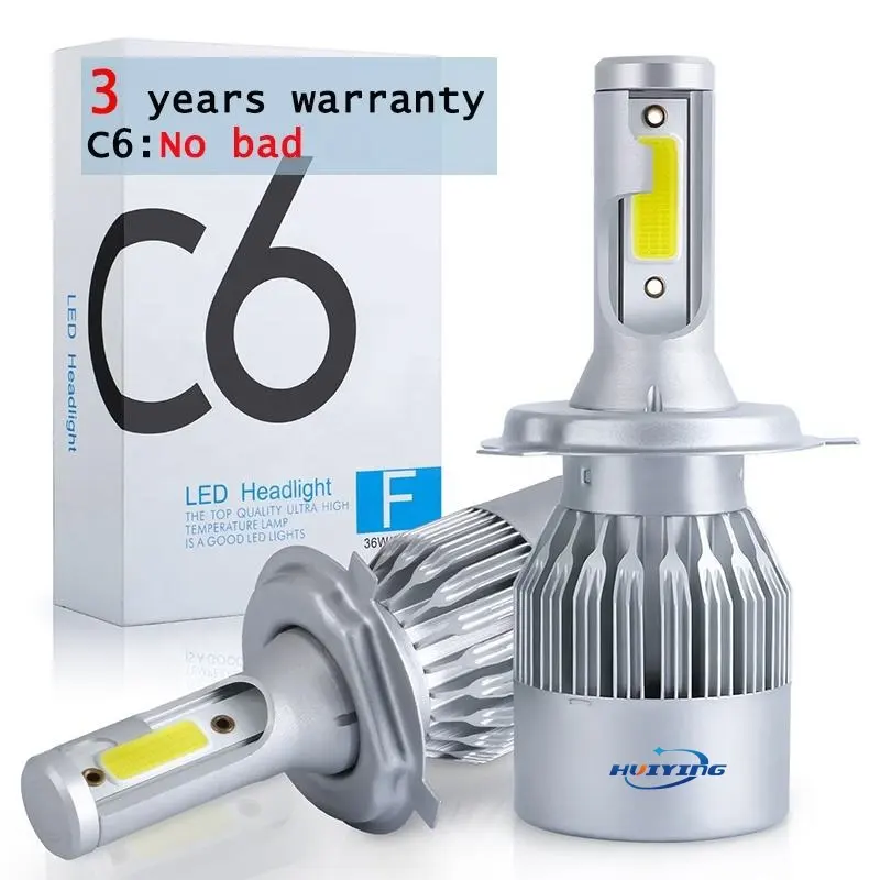 Hy 2024 Nieuwe Hotselling 36W 6500K C6 Auto Accessoires Cob Led Auto Koplamp H7 H11 9005 Auto Led Koplamp