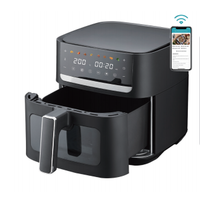 Freidora de Aire Anbolife 8L con Pantalla Táctil LED, Tubo Calefactor 304, Control Digital, 8 Programas Preestablecidos, Sin Aceite, para Cocina Doméstica, OEM