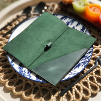 Porte-chéquier en cuir véritable de haute qualité, fin et pliable, avec poche de rangement pour espèces