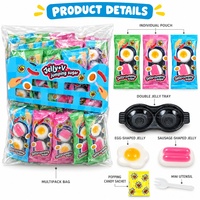 Bonbons gélifiés amusants en forme d'œuf frit double, collation pour petit-déjeuner