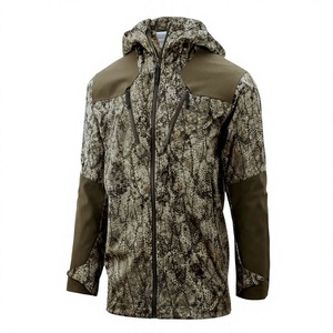 Softshell Wind-Resistant Breathable Coat Lightweight <b>Camouflage</b> Men's Long Sleeve Hunting Hooded <b>Jacket</b> - Product Image 1