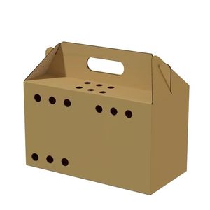 Yüksek kaliteli oluklu Pet kuşlar taşıyıcı kutusu kolu ile özel boyut taşınabilir klasörler serigraf baskılı kuş kağit kutu - Product Image 3