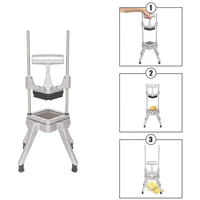 Commerciële Hand Gehouden Groente Fruit Aardappelen Champignons Frituur Snijmachine Snijmachine Shredder Hakselaar Hakselaar