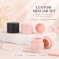 Pot de gel à ongles léger, rechargeable et anti-fuite, mini-conteneur de stockage de cosmétiques, pot de gel de construction de 2,5 g avec bouchon à vis, vente en gros