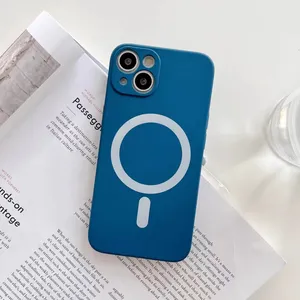 New arrival 12 colors shockproof magnetic phone case For iphone 11 12 13 pro max magnet silicone 14 15