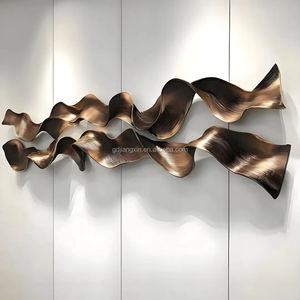 Scultura <span class=keywords><strong>da</strong></span> <span class=keywords><strong>Parete</strong></span> <span class=keywords><strong>in</strong></span> <span class=keywords><strong>Metallo</strong></span> di Lusso Personalizzata OEM <span class=keywords><strong>in</strong></span> Stile Arabo, Decorazione Artistica Forgiata a Mano con Curva a Onda per Hotel, Lounge o Gallerie - Product Image 3