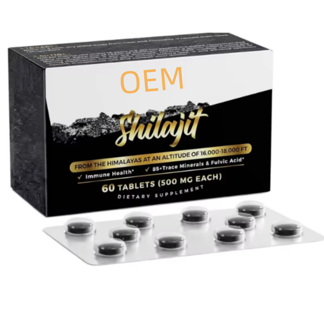 OEM/ODM High Quality Himalayan Shilajit Tablets Supplement Adults Full Vitamins Acids Energy Immune Support