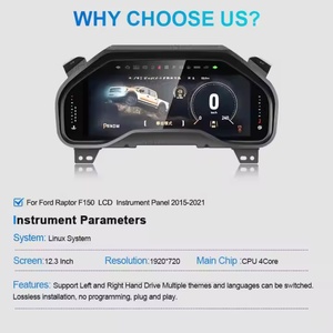 NaviHua New Upgrade <b>for</b> Ford F150 Raptor 2015 2021 Virtual Cockpit <b>Car</b> LCD Dashboard Digital Cluster Auto <b>Speedometer</b> - Product Image 2