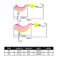 LETOYO Leurres de pêche Mini Vib 2.8g 4.5g Truit Vibra Lure New Sinking Hard Vib Lure